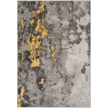 Safavieh Adirondack Power Loomed Square Area Rug, Grey and Yellow - 6 x 6 ft. ADR134H-6SQ